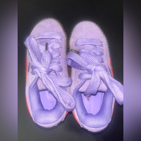 Puma X Fenty Big Kids Creeper Phatty Jr Athletic Sneakers Purple Leather Size 1C - Picture 5 of 8